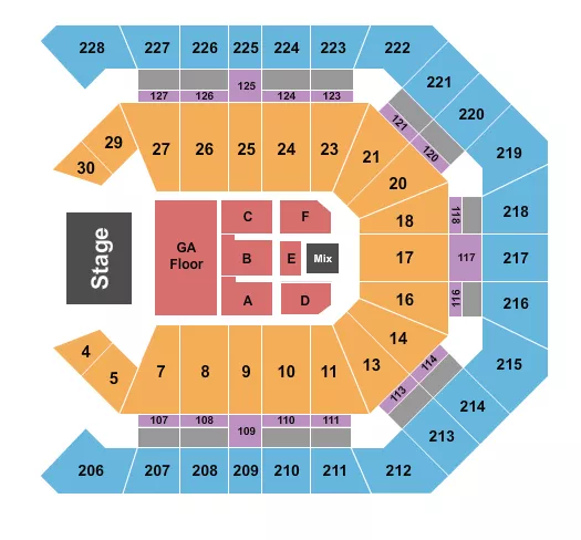  FIVE FINGER DEATH PUNCH Seating Map Seating Chart