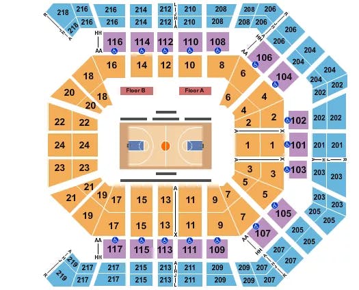  BASKETBALL PAC 12 TOURNAMEN Seating Map Seating Chart