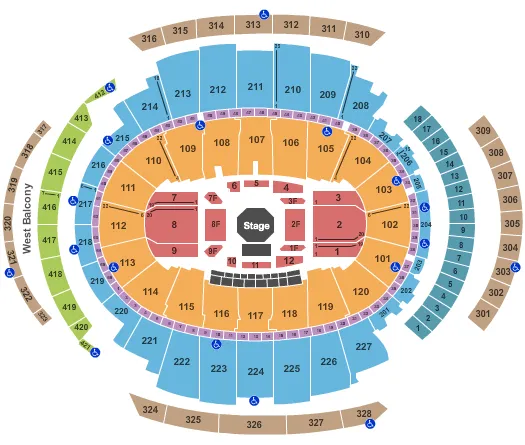  UFC Seating Map Seating Chart