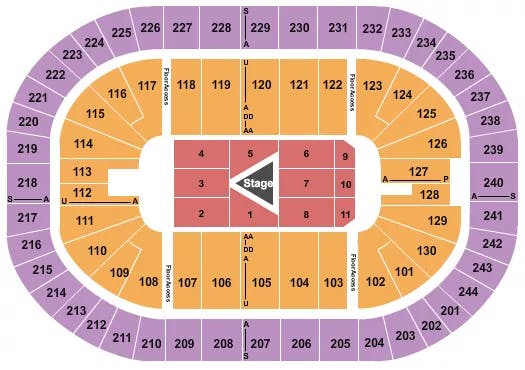  CENTER STAGE 2 Seating Map Seating Chart