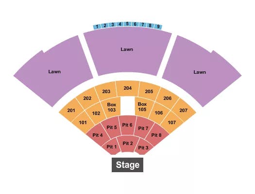  ENDSTAGE RESERVED PIT Seating Map Seating Chart