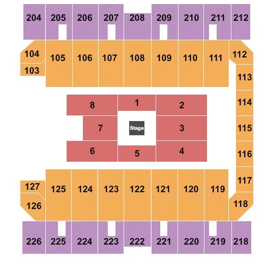 MACON CENTREPLEX COLISEUM IN REAL LIFE COMEDY TOUR Seating Map Seating Chart