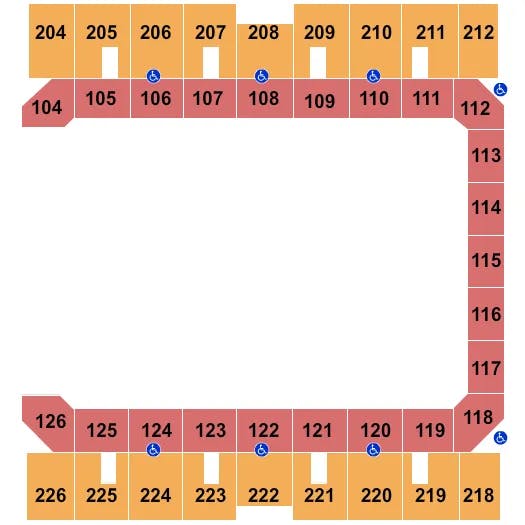 MACON CENTREPLEX COLISEUM MONSTER JAM 2 Seating Map Seating Chart