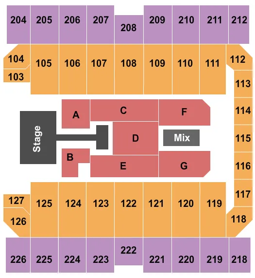 MACON CENTREPLEX COLISEUM CHRIS TOMLIN Seating Map Seating Chart