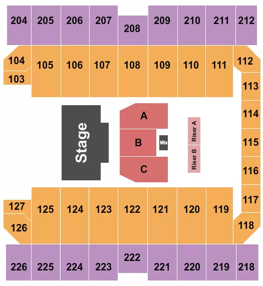 MACON CENTREPLEX COLISEUM PAW PATROL Seating Map Seating Chart