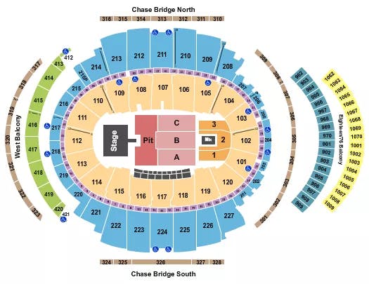  CAGE THE ELEPHANT Seating Map Seating Chart