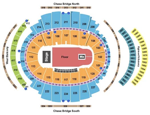  FLORENCE AND THE MACHINE Seating Map Seating Chart