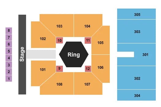 MAJED J NESHEIWAT CONVENTION CENTER MMA Seating Map Seating Chart