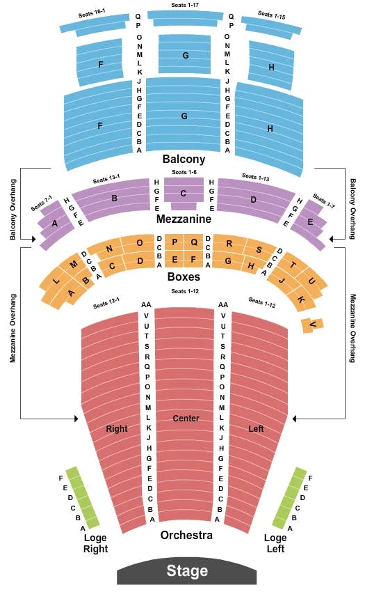 MAJESTIC THEATRE DALLAS ENDSTAGE Seating Map Seating Chart