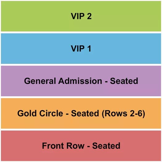  FRONT ROW GC GA VIP Seating Map Seating Chart