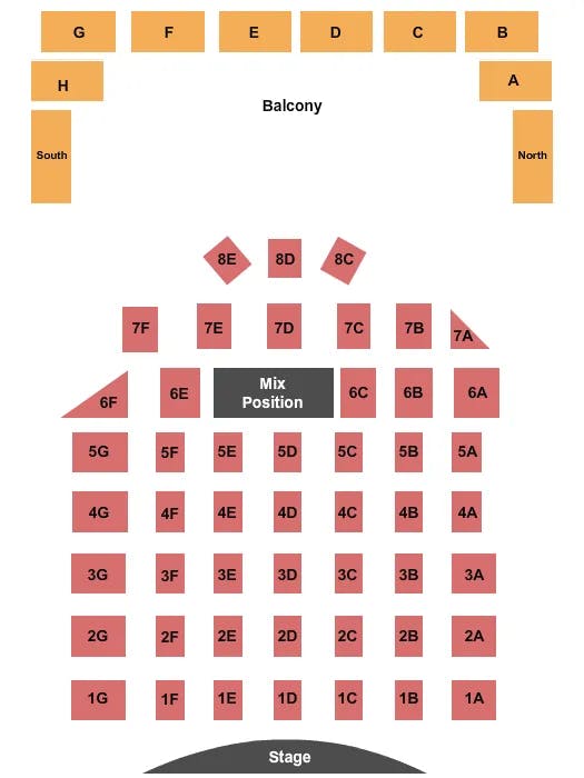 MARQUEE THEATRE AZ STEEL PANTHER Seating Map Seating Chart