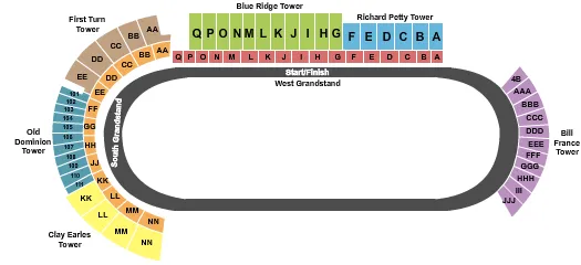  RACING 2 Seating Map Seating Chart
