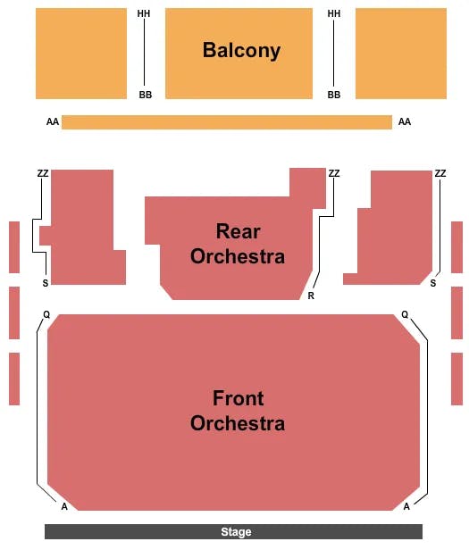 MARY DANGELO PERFORMING ARTS CENTER END STAGE Seating Map Seating Chart