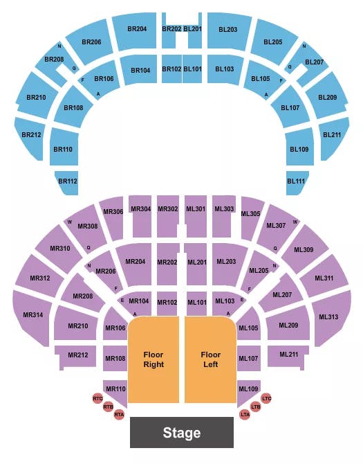  ENDSTAGE FLOOR LR Seating Map Seating Chart