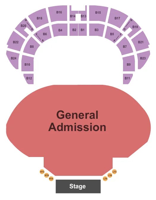  END STAGE FLRGA BALCGA Seating Map Seating Chart