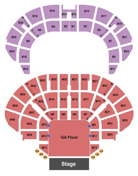  ENDSTAGE GA FLOOR Seating Map Seating Chart