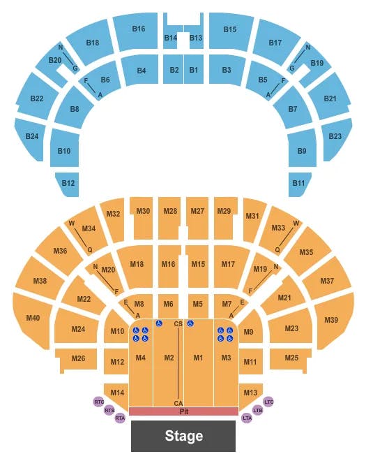  ENDSTAGE PIT Seating Map Seating Chart