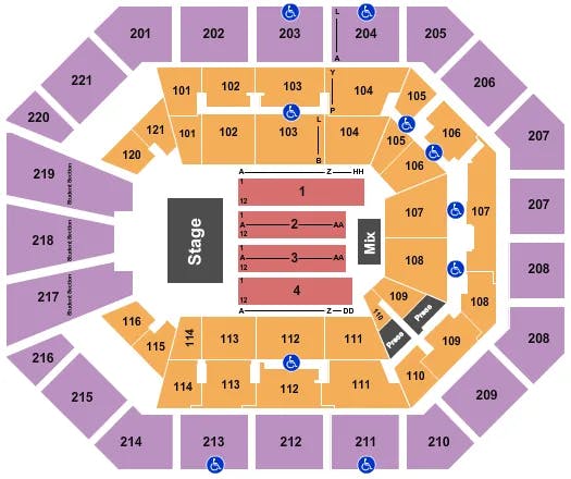  CHRIS YOUNG Seating Map Seating Chart