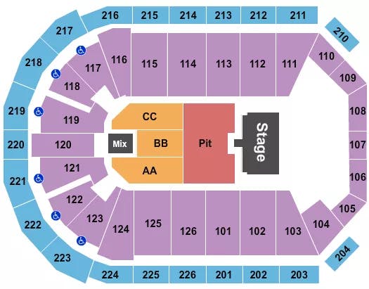  BILLY STRINGS Seating Map Seating Chart