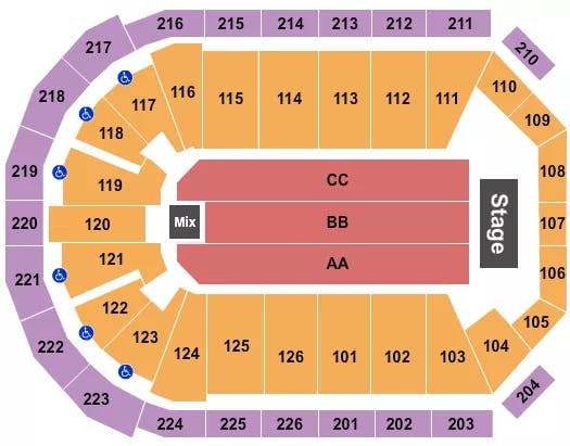  ENDSTAGE 3 Seating Map Seating Chart