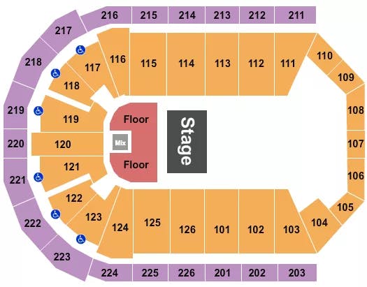  HALF GA FLR Seating Map Seating Chart