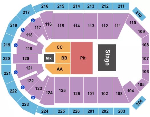  HALF HOUSE WITH PIT Seating Map Seating Chart