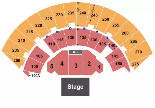  ENDSTAGE 4 Seating Map Seating Chart