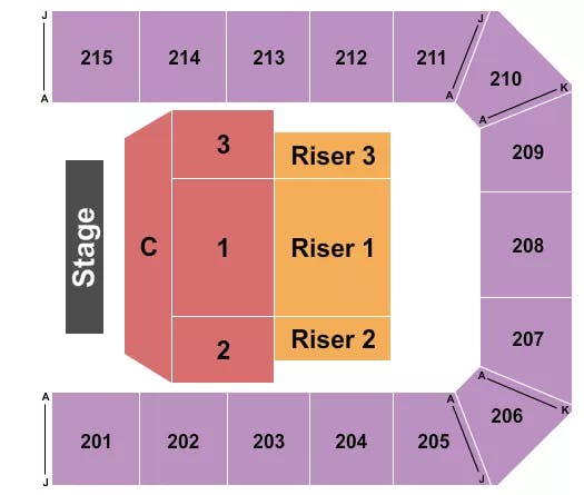  ENDSTAGE 3 Seating Map Seating Chart
