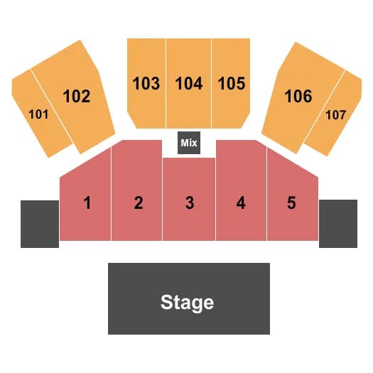  ENDSTAGE 1 5 101 107 Seating Map Seating Chart