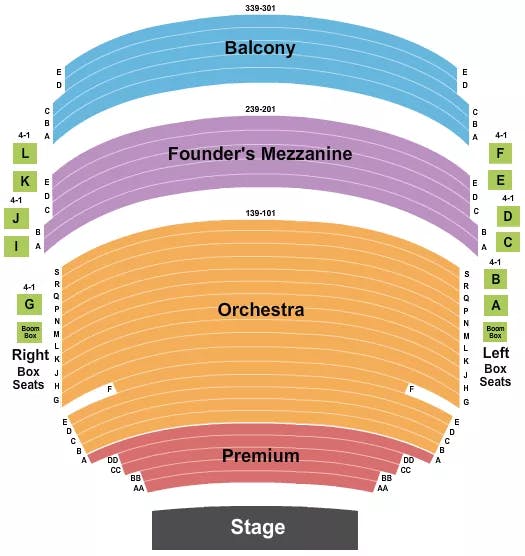  ENDSTAGE PREMIUM Seating Map Seating Chart