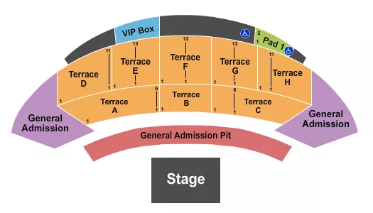  ENDSTAGE GA PIT RESERVED Seating Map Seating Chart