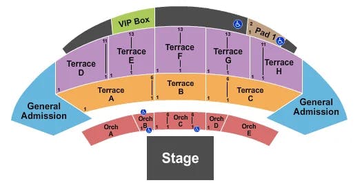  VAMPIRE WEEKEND Seating Map Seating Chart