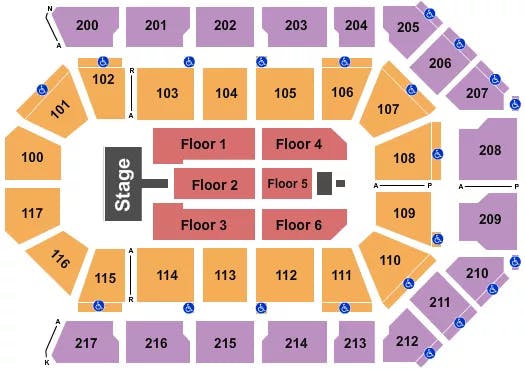  CHRISTIAN NODAL Seating Map Seating Chart