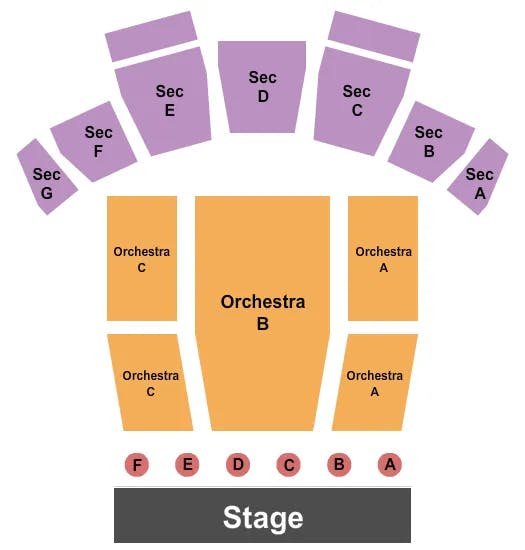  END STAGE VIP TABLES Seating Map Seating Chart