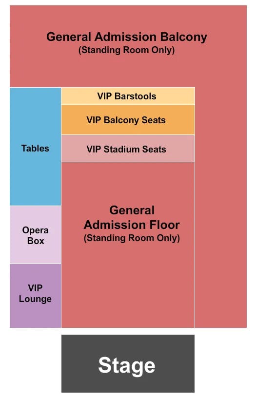  ENDSTAGE 3 Seating Map Seating Chart