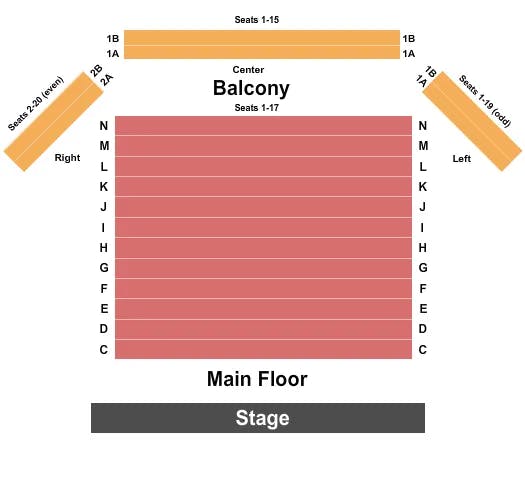 MERCURY THEATER IL END STAGE Seating Map Seating Chart