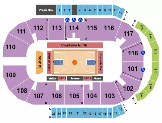  BASKETBALL 2 Seating Map Seating Chart