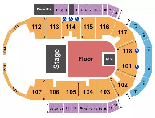  ENDSTAGE GA FLOOR 3 Seating Map Seating Chart