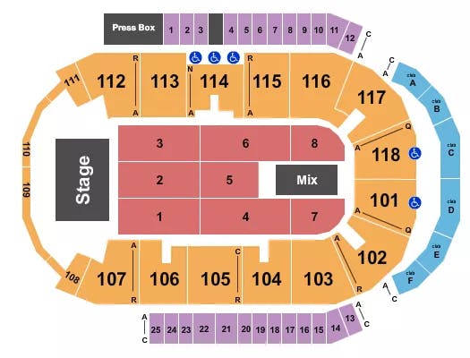  JELLY ROLL Seating Map Seating Chart