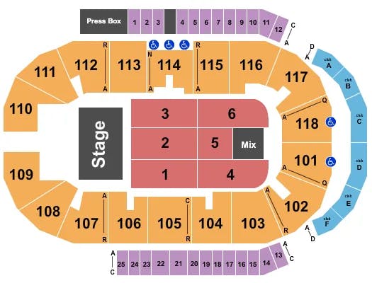  JOHN MELLENCAMP Seating Map Seating Chart