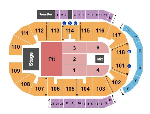  THE OFFSPRING Seating Map Seating Chart