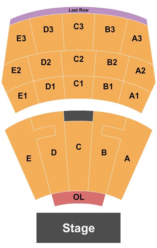  END STAGE Seating Map Seating Chart