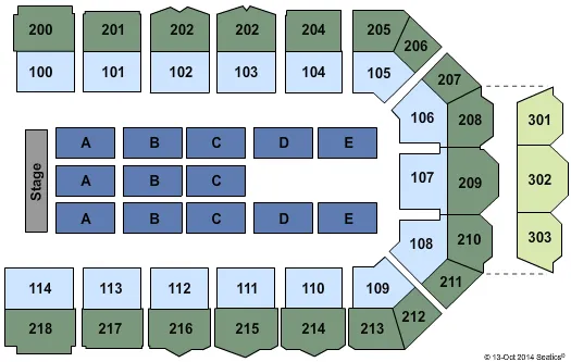  END STAGE Seating Map Seating Chart