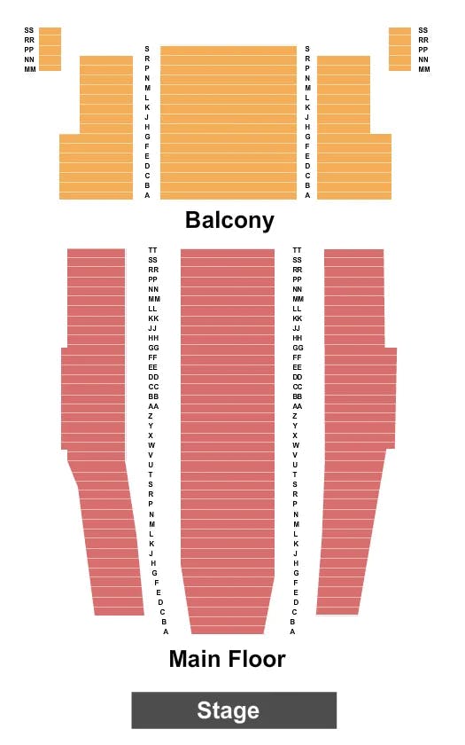 MICHIGAN THEATER ANN ARBOR ENDSTAGE Seating Map Seating Chart
