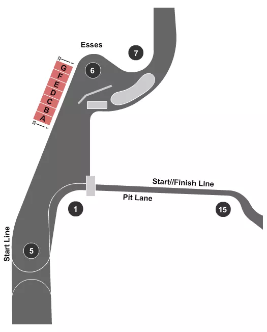 MID OHIO SPORTS CAR COURSE RACING Seating Map Seating Chart