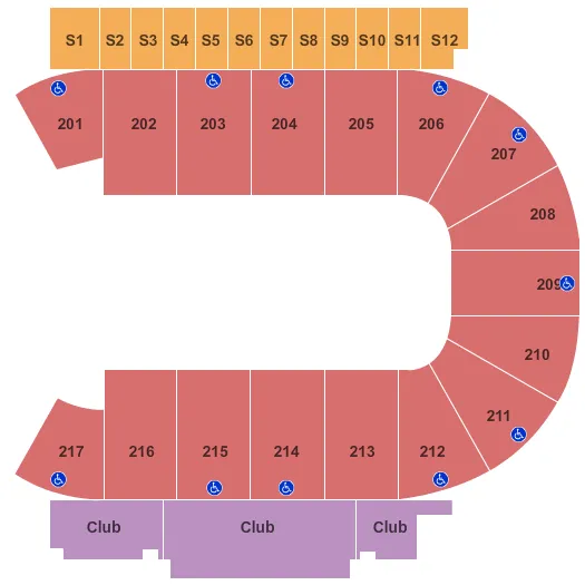 MID AMERICA CENTER OPEN FLOOR Seating Map Seating Chart