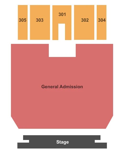 MAJED J NESHEIWAT CONVENTION CENTER GENERAL ADMISSION Seating Map Seating Chart
