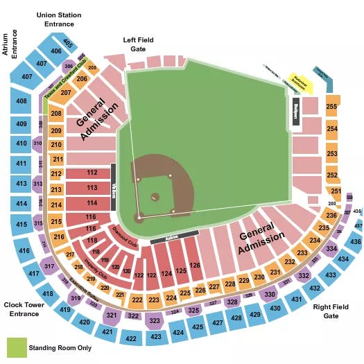  BASEBALL GA Seating Map Seating Chart