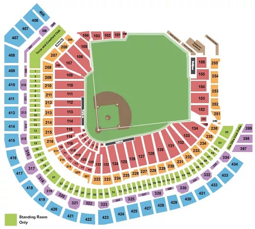  BASEBALL Seating Map Seating Chart