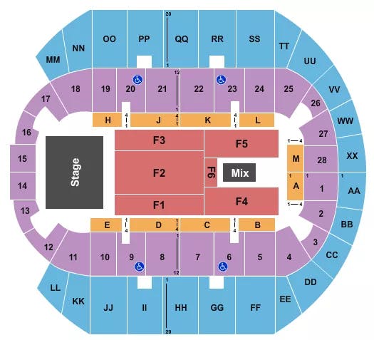  END STAGE 5 Seating Map Seating Chart